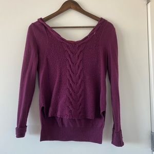YOON Purple Cable-knit Sweater
